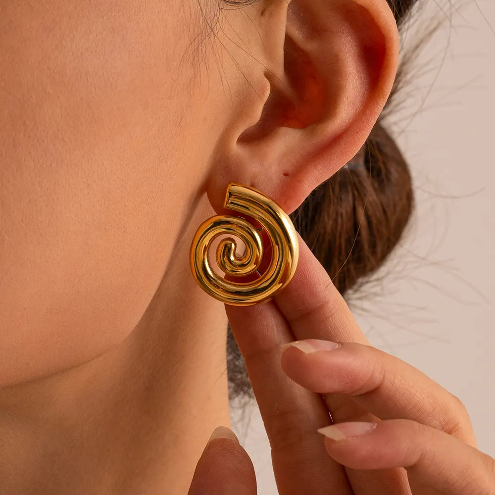 Spiral Chunky Earring | Vallria