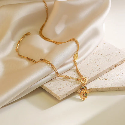 Hamsa Hand Necklace | Vallria