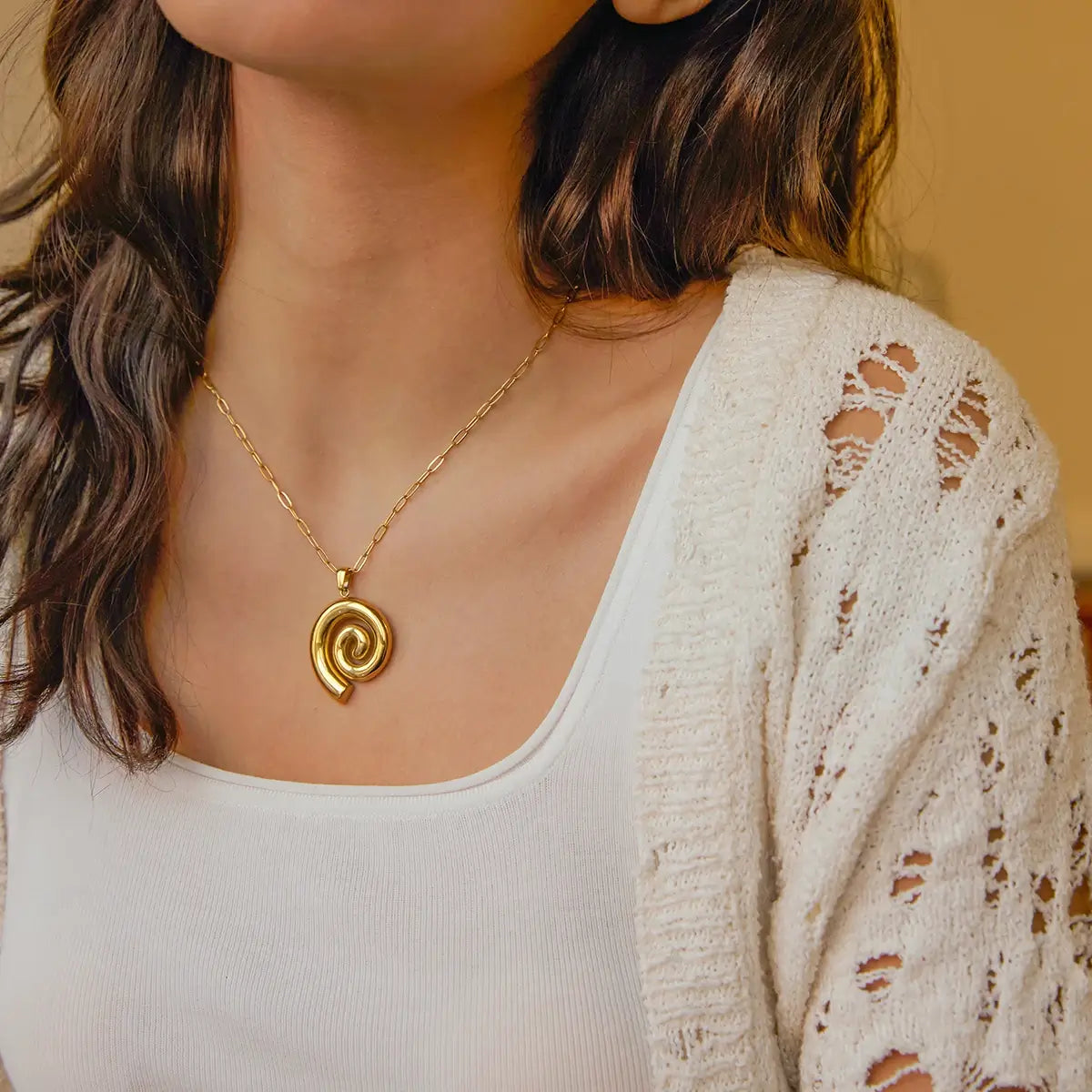 Spiral Chunky: Necklace + Earring Jewelry Set | Vallria
