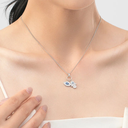 Evil Eye Cubic Zirconia Necklace | Vallria