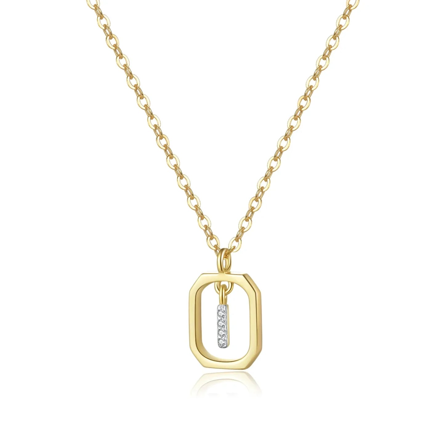 Initials with Zirconia Necklace (18K Gold Plated)