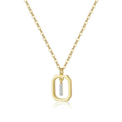Initials with Zirconia Necklace (18K Gold Plated)
