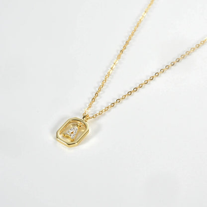 Initials with Zirconia Necklace | Vallria
