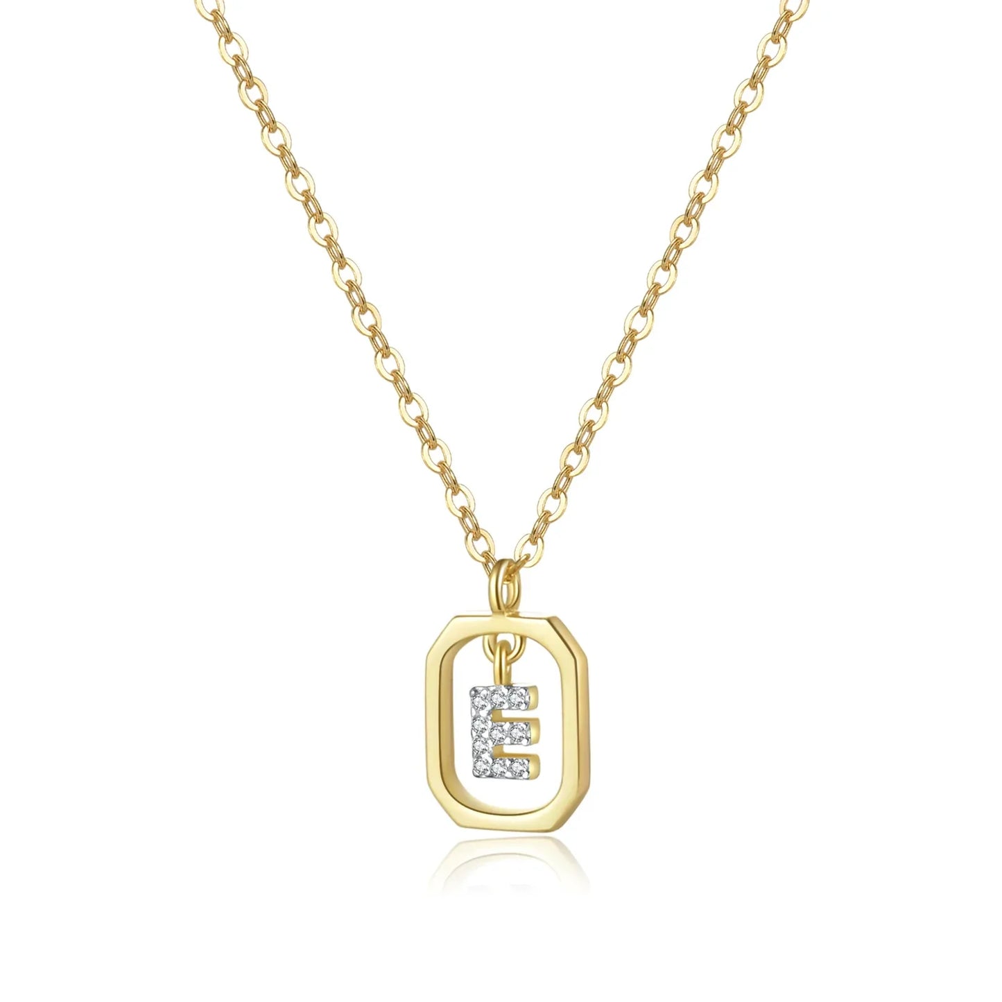 Initials with Zirconia Necklace (18K Gold Plated)
