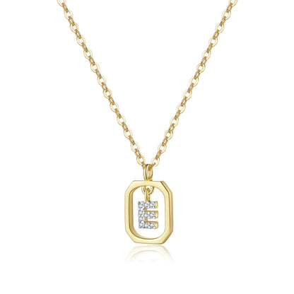 Initials with Zirconia Necklace (18K Gold Plated)