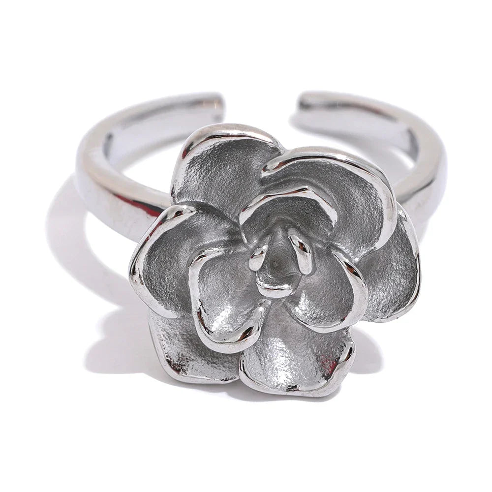 Lotus Flower Adjustable Ring | Vallria