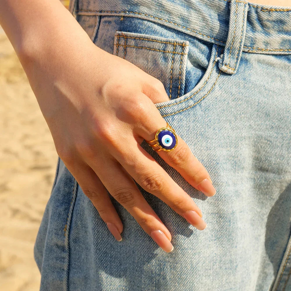 Evil Eye Amulet Ring | Vallria