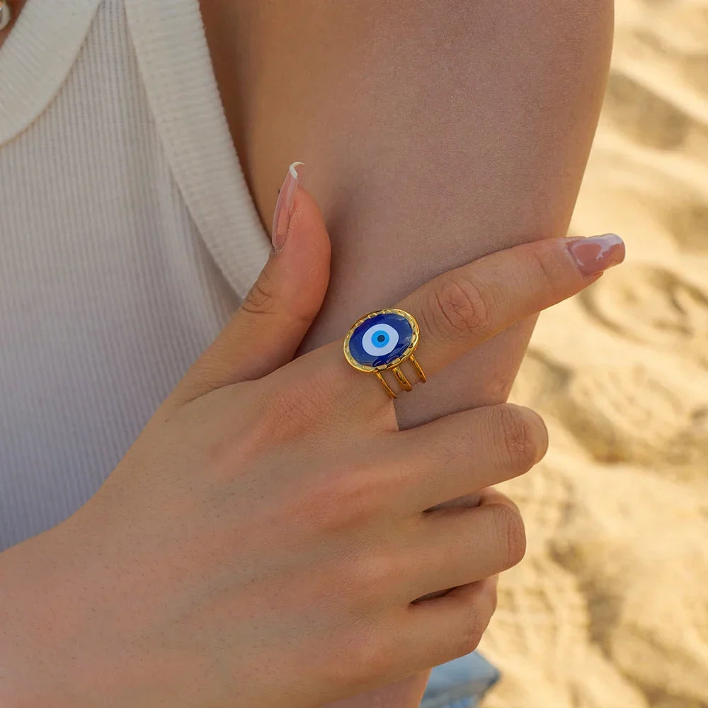 Evil Eye Amulet Ring | Vallria