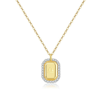 12 Signs of Zodiac Cubic Zirconia Necklace | Vallria