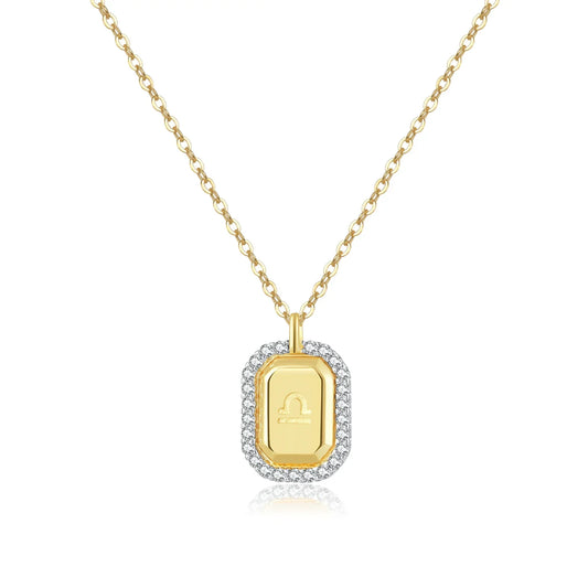12 Signs of Zodiac Cubic Zirconia Necklace | Vallria