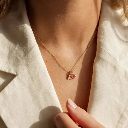 Signs with Stones of Birth Necklace | Vallria