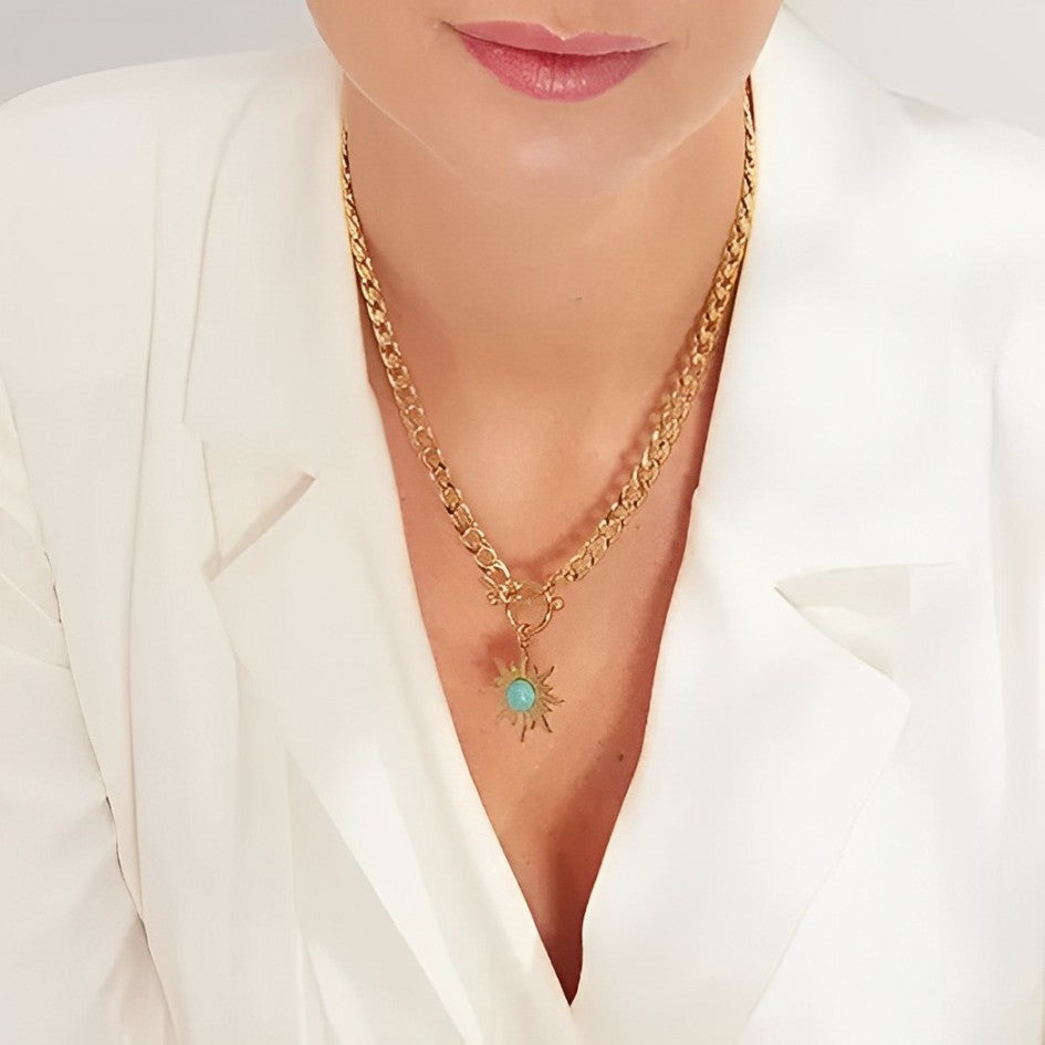 Sun of May Chain Necklace | Vallria