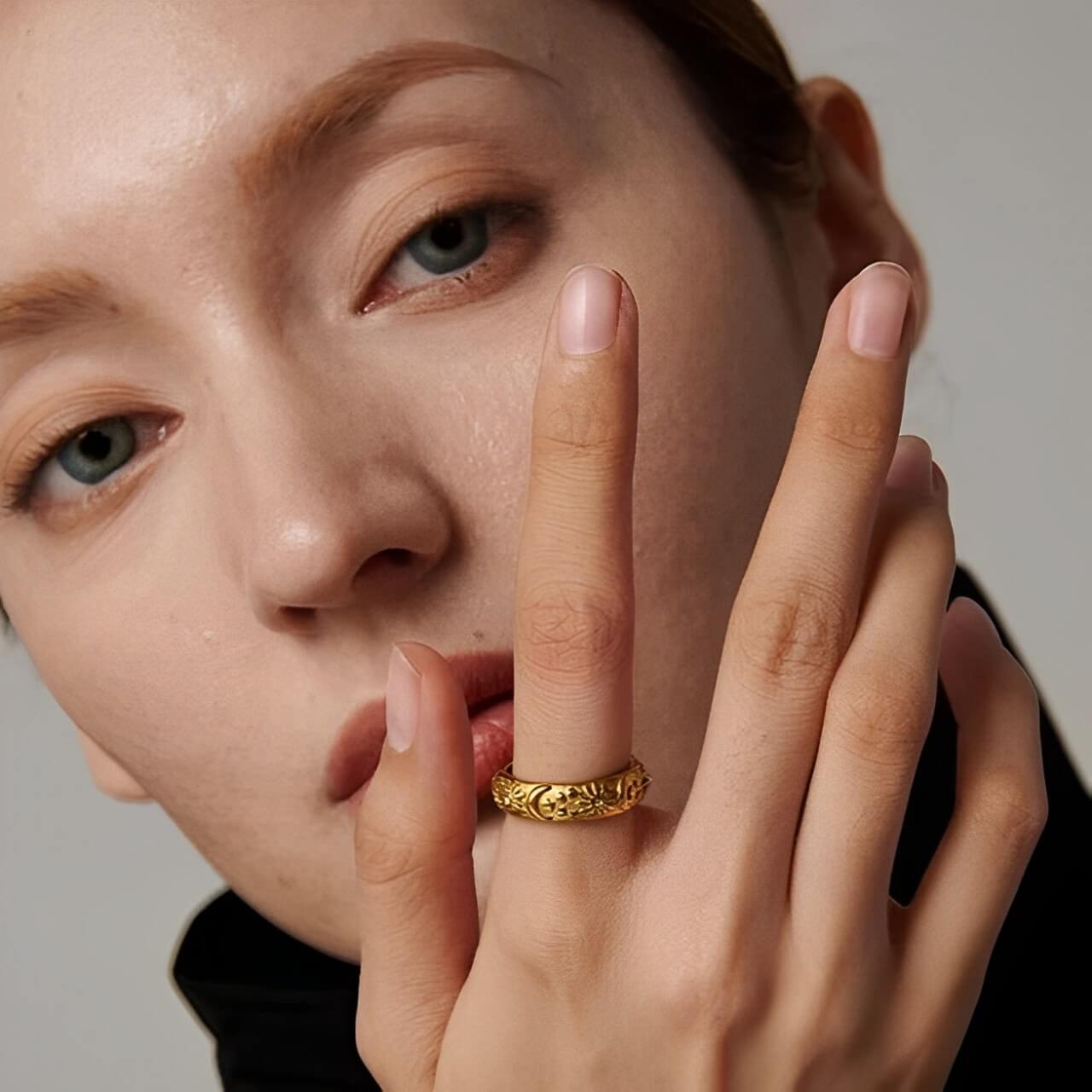 Celeste: Bangle + Earring + Ring Jewelry Set | Vallria