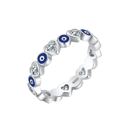 Evil Eye and Heart Ring | Vallria