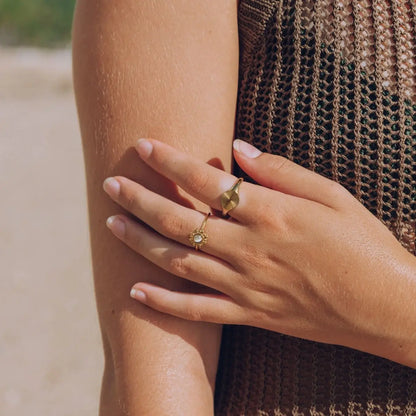 Sun Radiant Minimalist Ring | Vallria