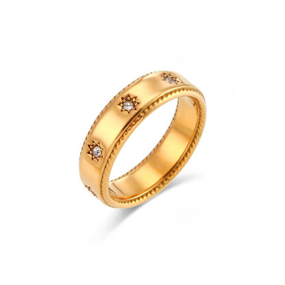 Stella with Crystals of Cubic Zirconia Ring | Vallria