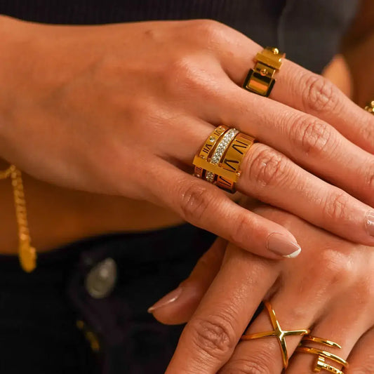 Triple Roman Numerals Ring | Vallria