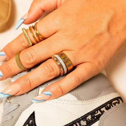 Triple Roman Numerals Ring | Vallria