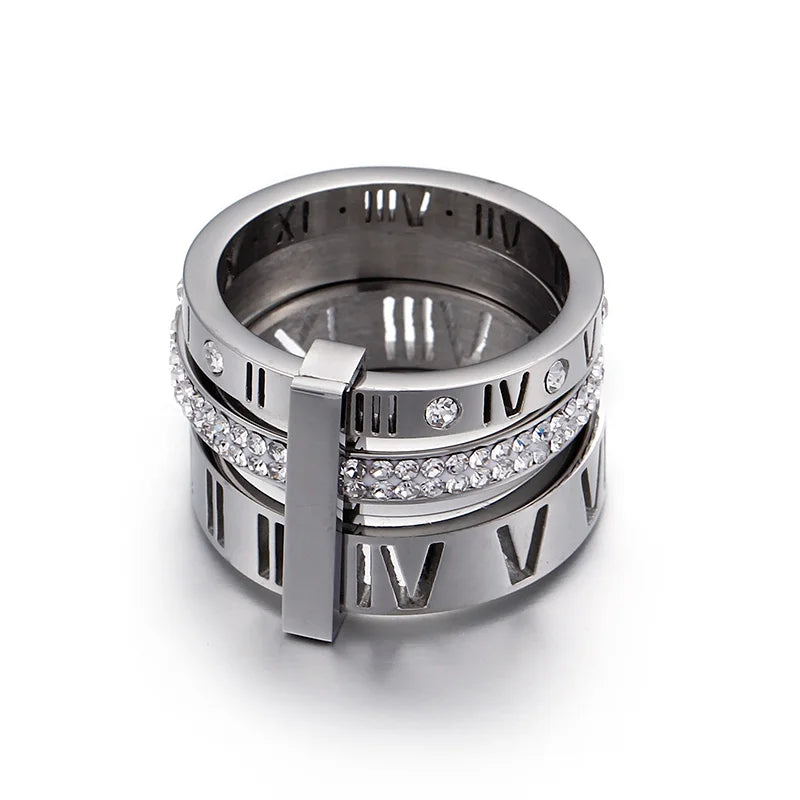 Triple Roman Numerals Ring | Vallria