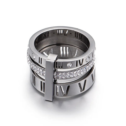 Triple Roman Numerals Ring | Vallria
