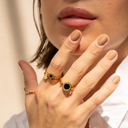Double with Roman Numerals Ring | Vallria