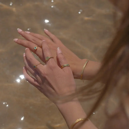 Stella with Crystals of Cubic Zirconia Ring | Vallria