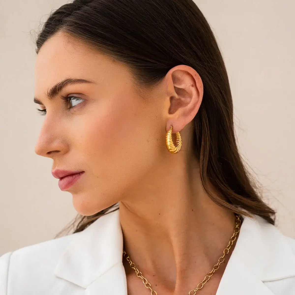 Hoop Croissant Earring | Vallria