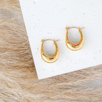 Hoop Canoe Earrings | Vallria