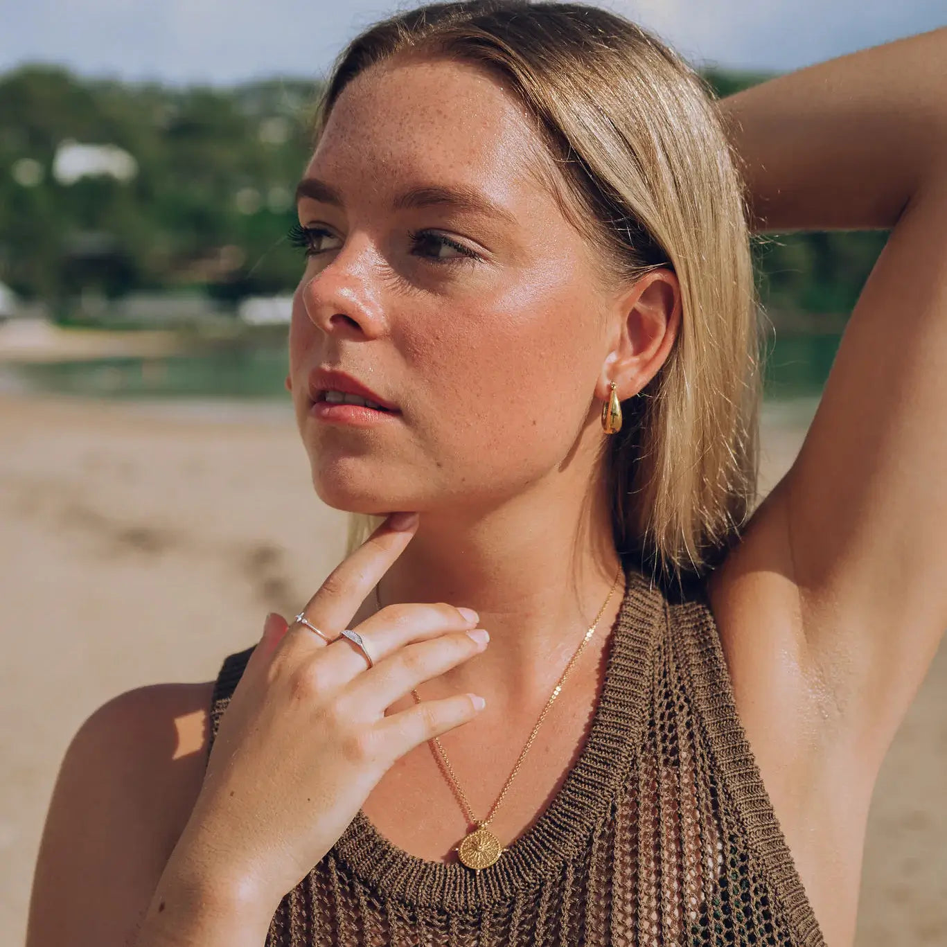 Hoop Canoe Earrings | Vallria