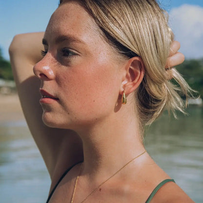 Hoop Canoe Earrings | Vallria