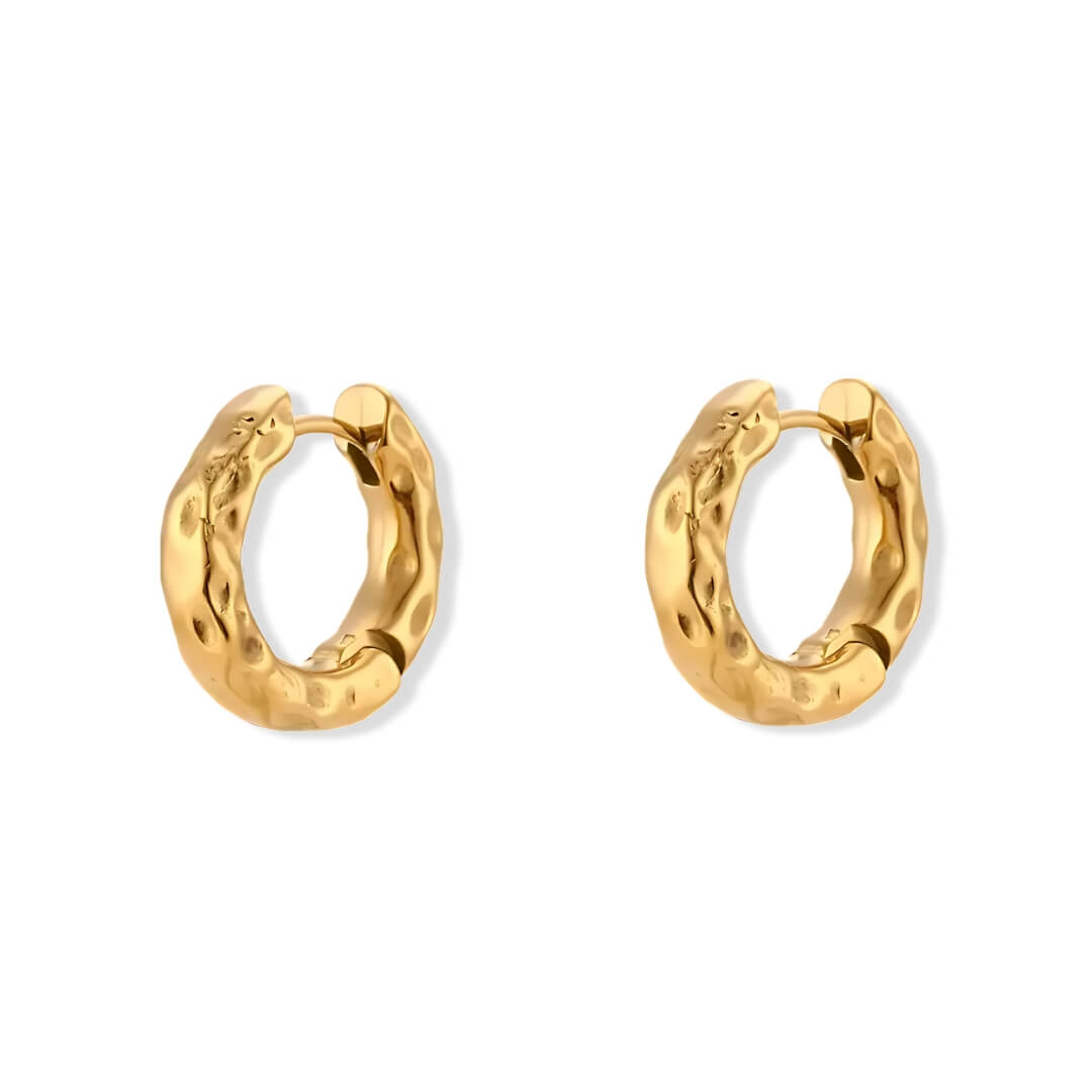 Hoop Organic Textured Earring | Vallria