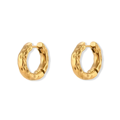 Hoop Organic Textured Earring | Vallria