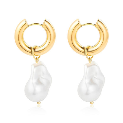 Hoop Paola Pearl Earring | Vallria