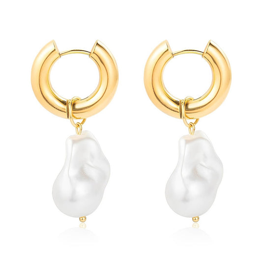 Hoop Paola Pearl Earring | Vallria