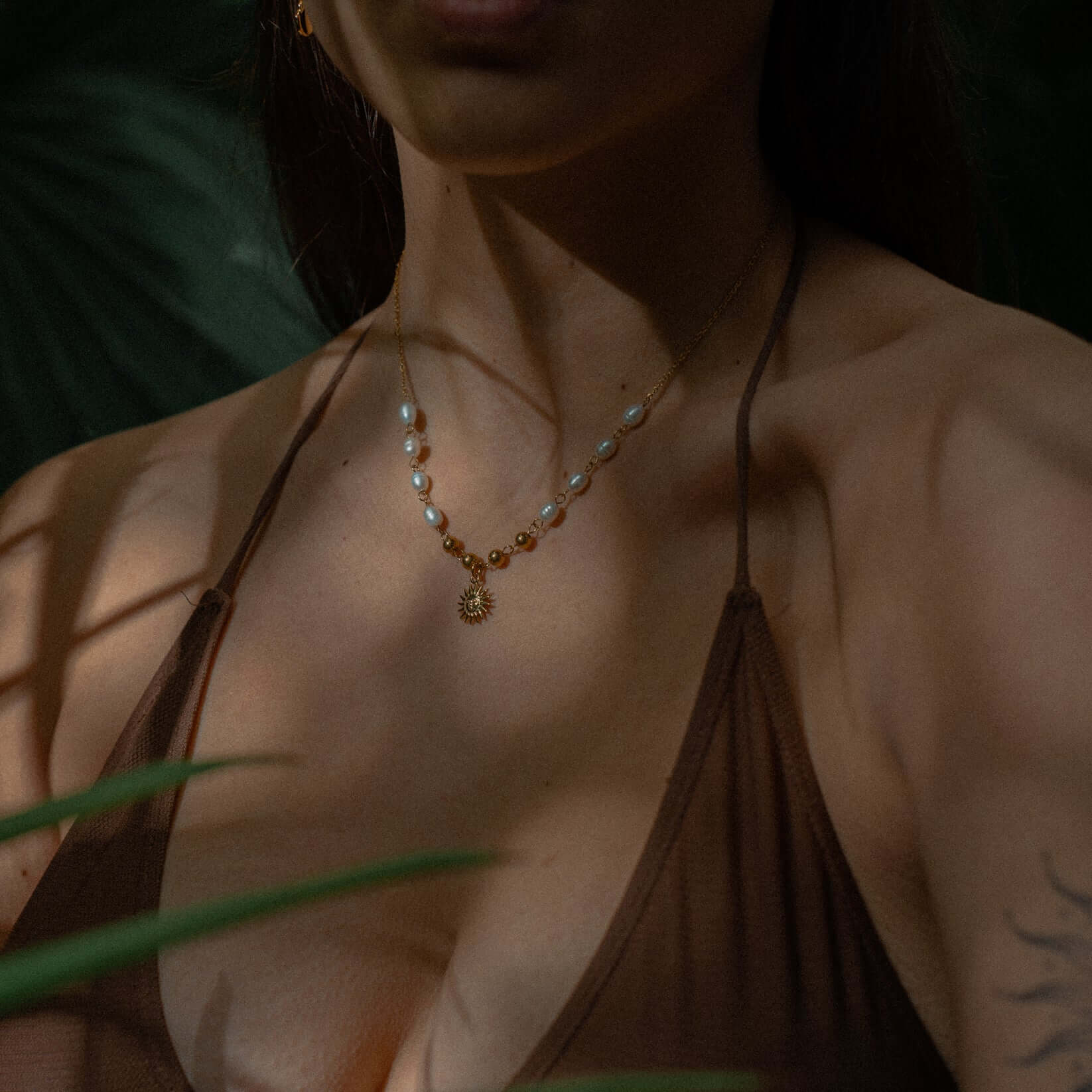 Sun with Pearls Necklace | Vallria