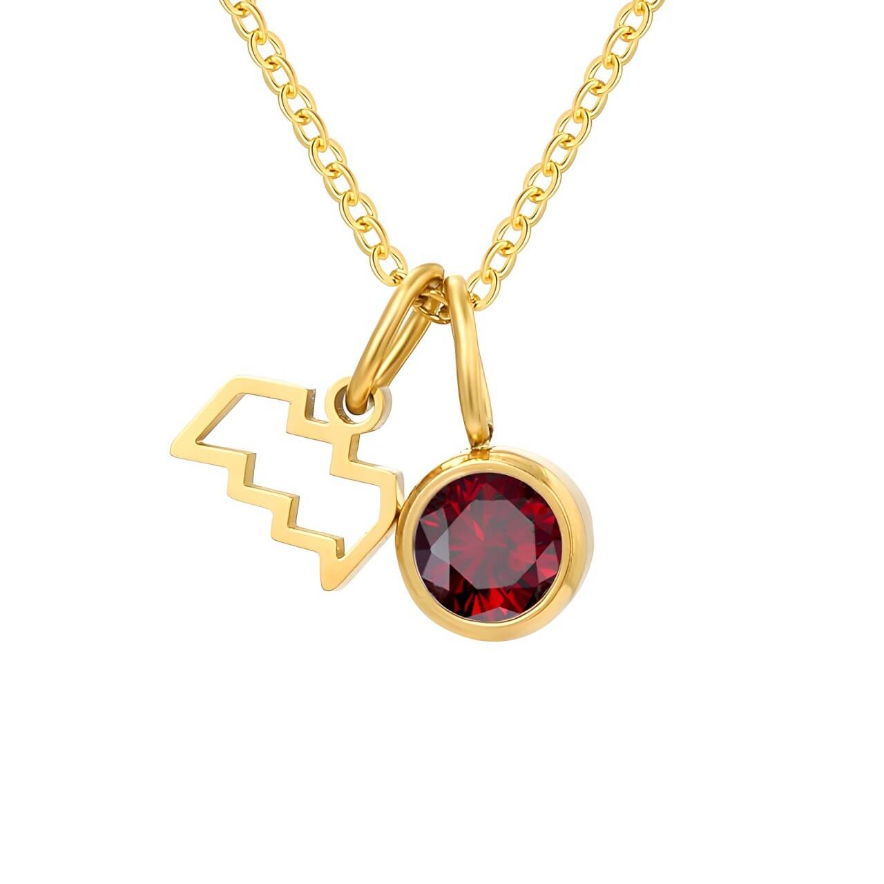 Signs with Stones of Birth Necklace | Vallria