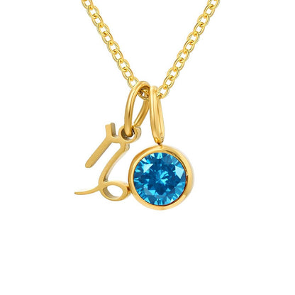 Signs with Stones of Birth Necklace | Vallria