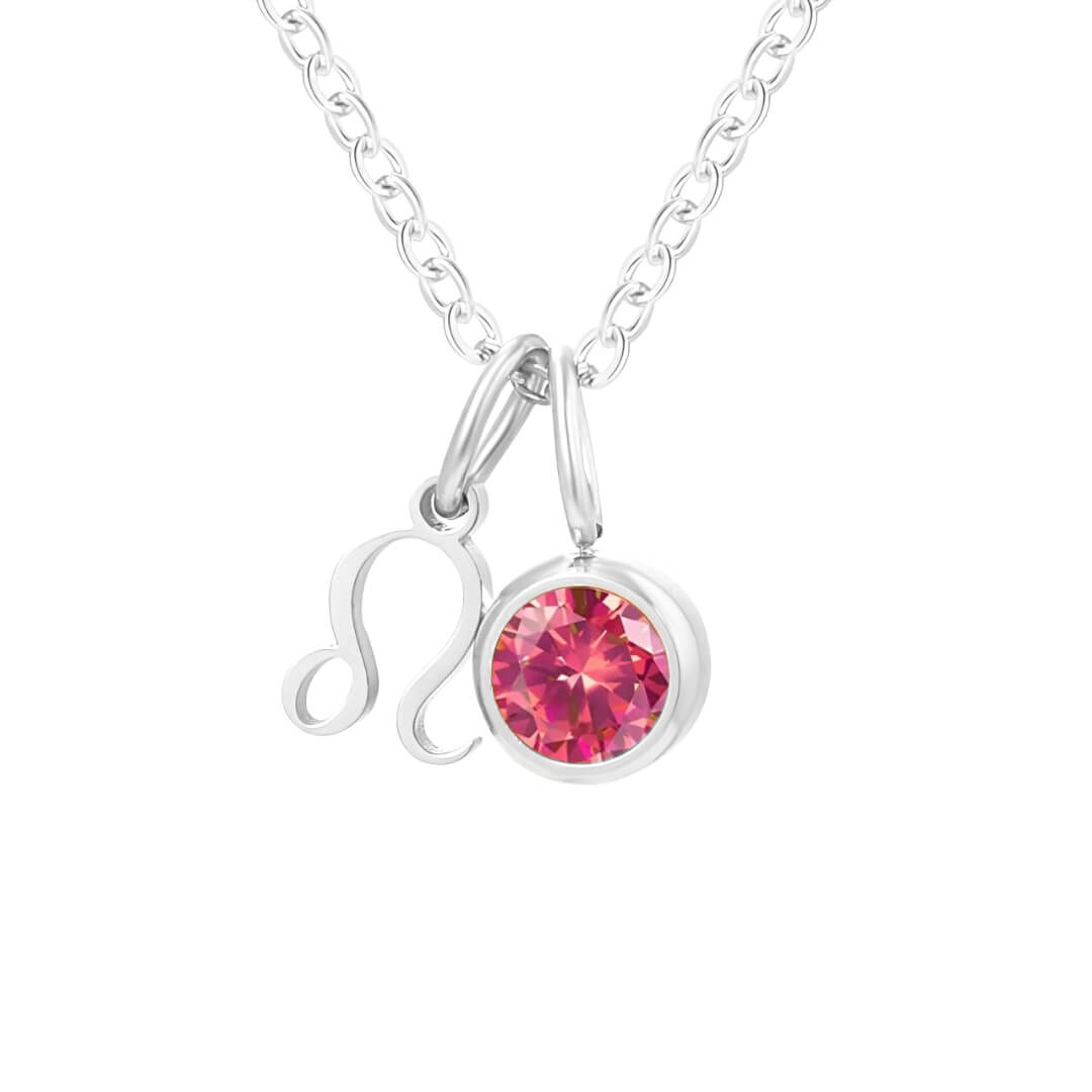 Signs with Stones of Birth Necklace (18K Gold Plated)