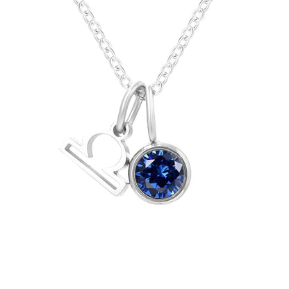 Signs with Stones of Birth Necklace (18K Gold Plated)