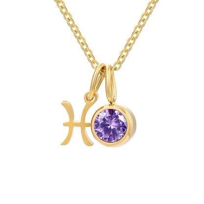 Signs with Stones of Birth Necklace | Vallria
