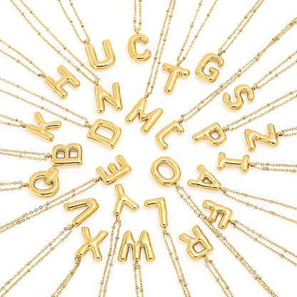 Letter Initial Bubble Necklace | Vallria