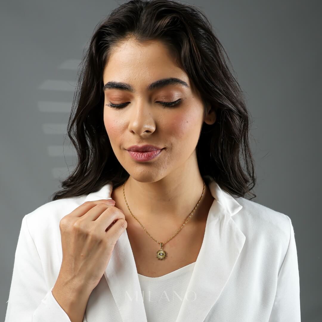 Occhio Zirconia Necklace | Vallria