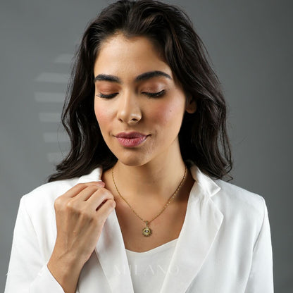 Occhio Zirconia Necklace | Vallria