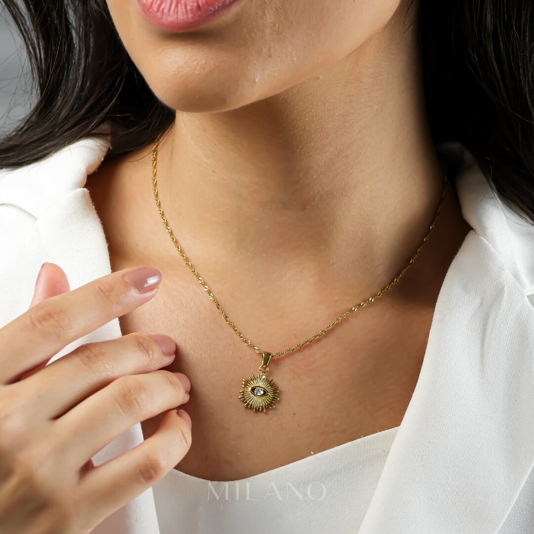 Occhio Zirconia Necklace | Vallria