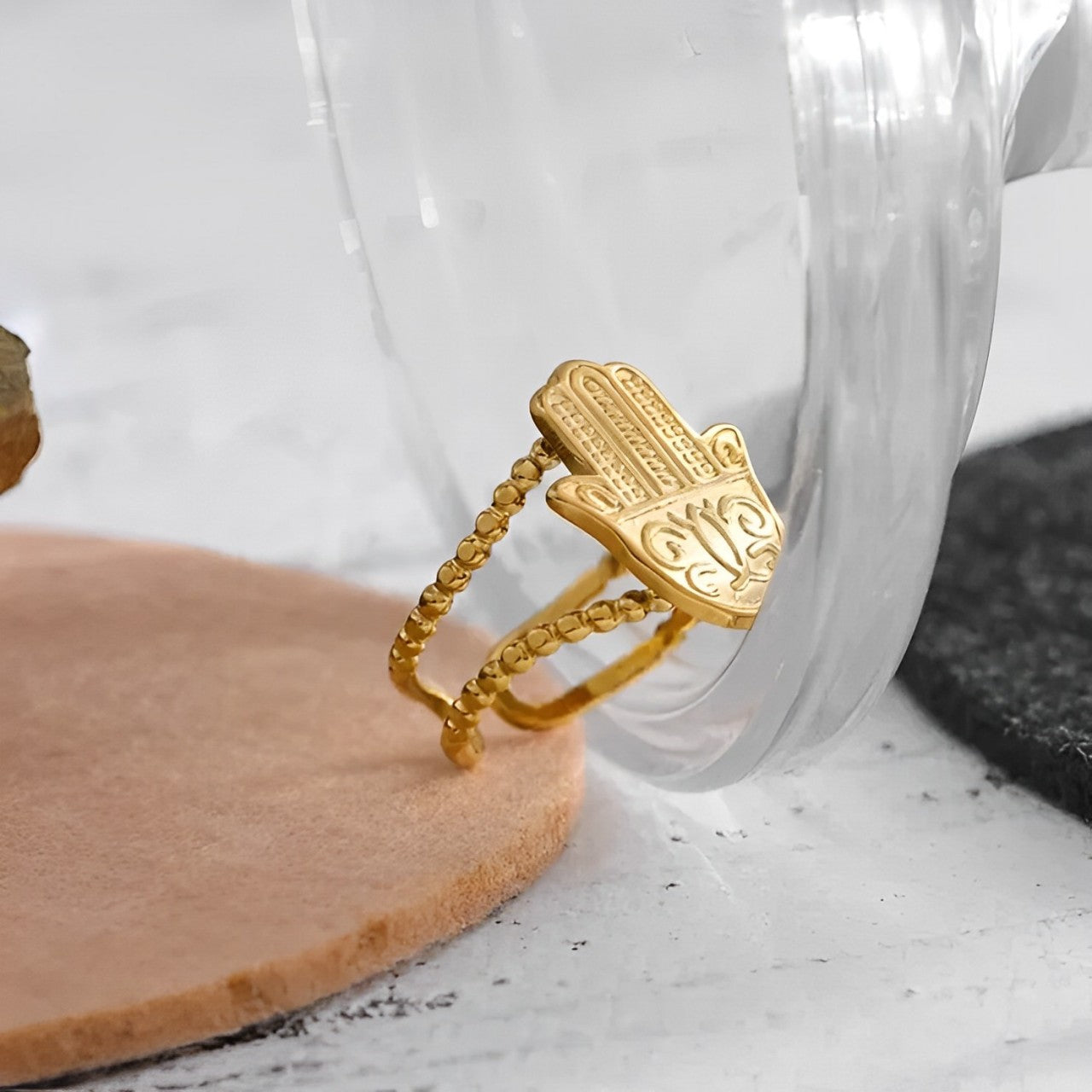 Hamsa Hand Ring | Vallria