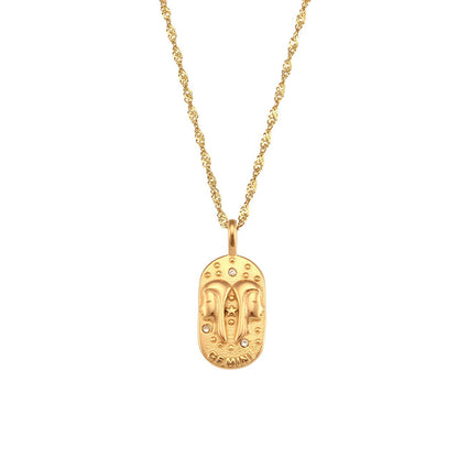 Zodiac Chain Braided Necklace | Vallria