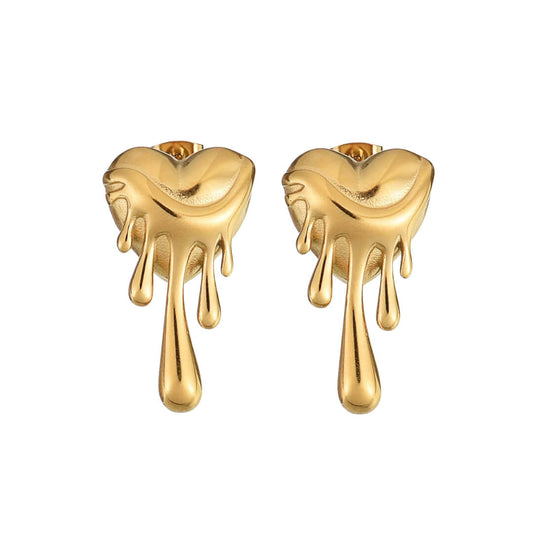 Heart Melted Earrings | Vallria