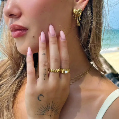 Heart Melted Earrings | Vallria